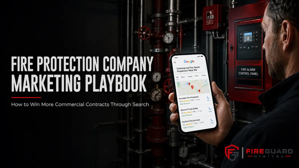 FireGuard Digital fire protection company marketing guide branded cover